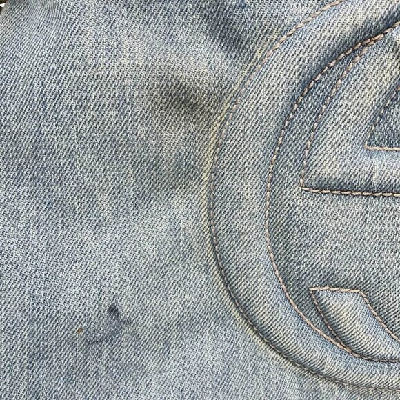 Auth GUCCI Soho 308982 Light Blue Denim - Shoulder Bag - Picture 5 of 16